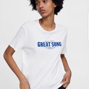 BUNDLE 2 FOR $20!Zara Slogan T-shirt "Great Song "